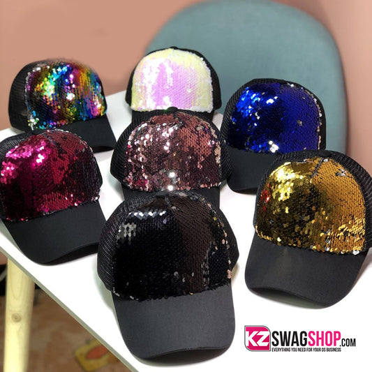 Bling Sequins ponytail hats - 7 colors