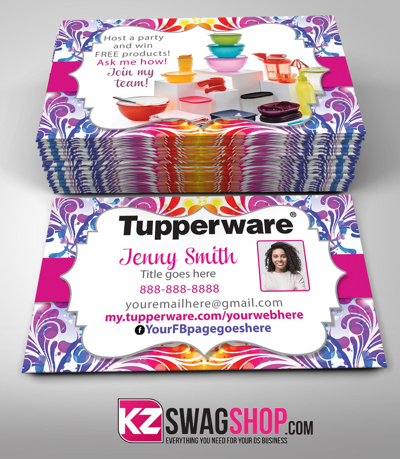 Tupperware Business Cards Style 1