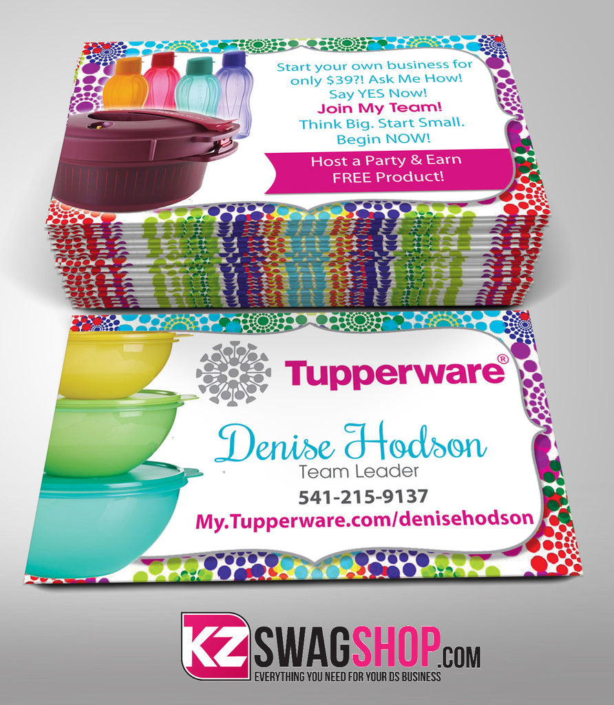 Tupperware Business Cards Style 2