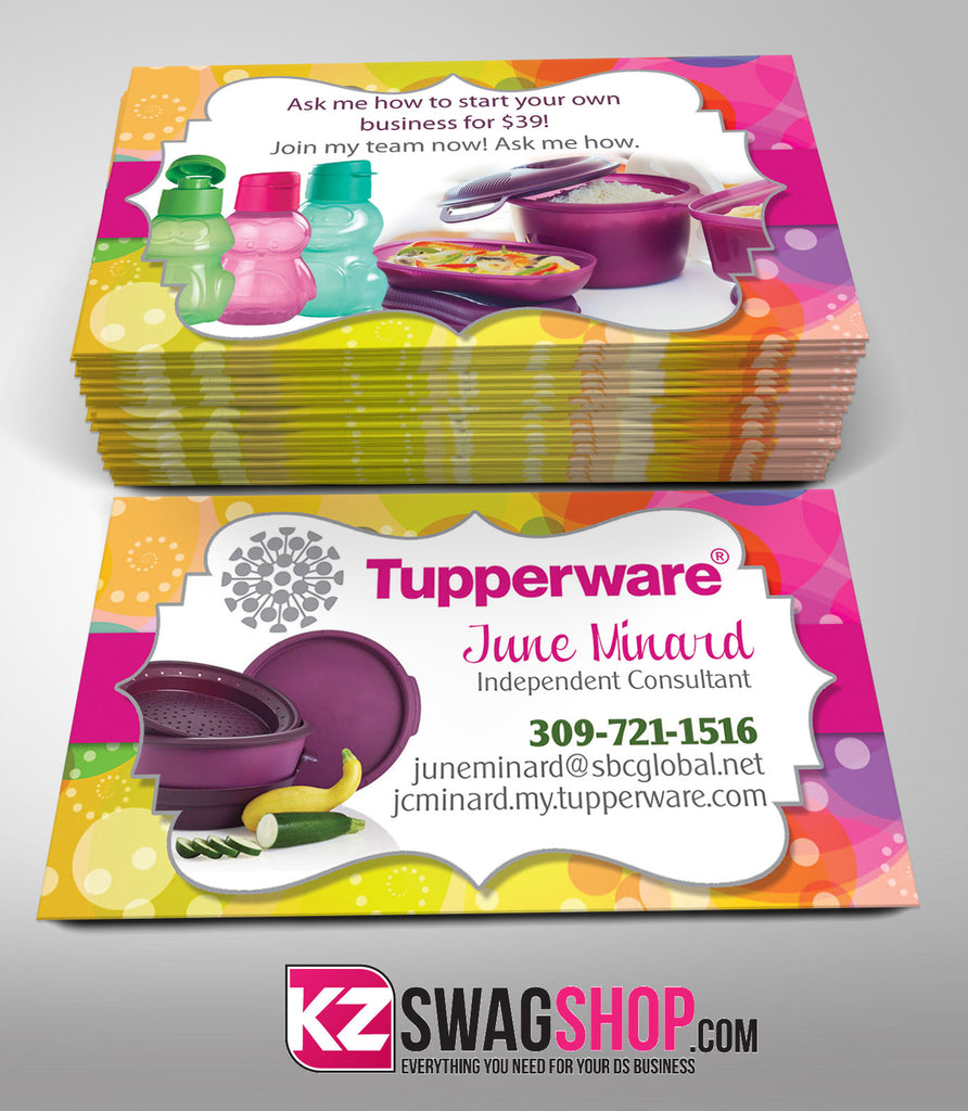 Tupperware Business Cards Style 3