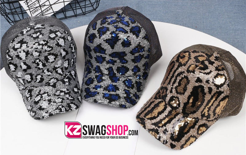 Bling Animal Print Sequins Hats