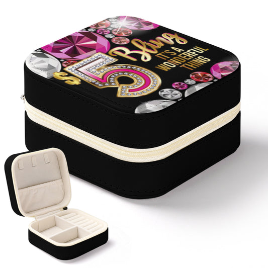 PU Leather Bling Jewelry Box