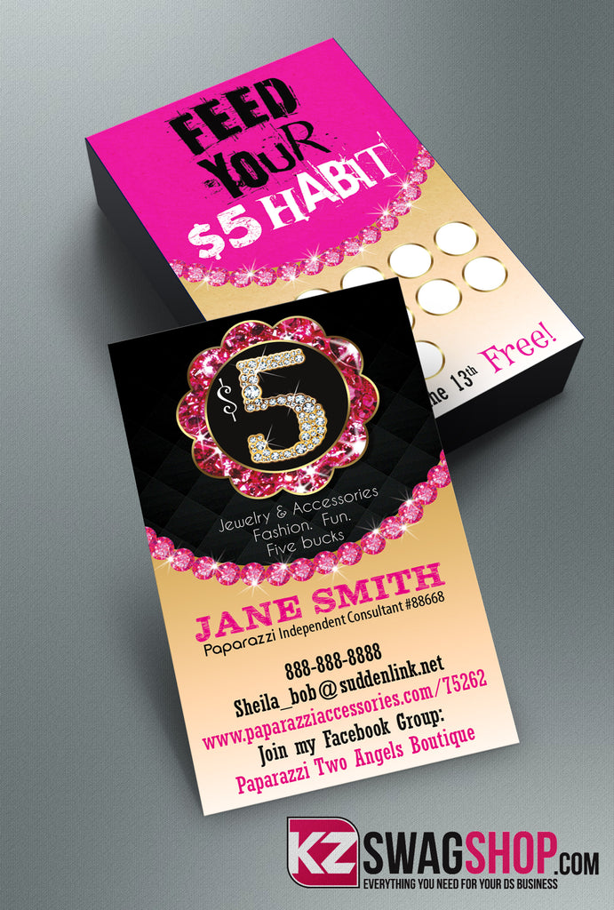 $5 Bling Jewelry Business Cards Style 11