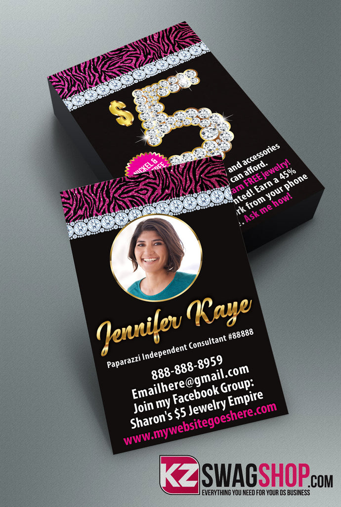 $5 Bling Jewelry Business Cards Style 18