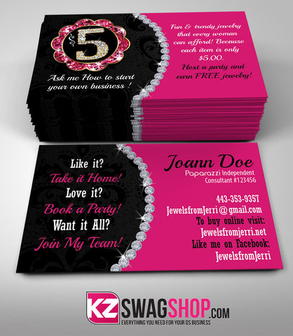 $5 Bling Jewelry Business Cards Style 1
