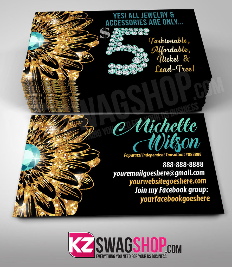 $5 Bling Jewelry Business Cards Style 22