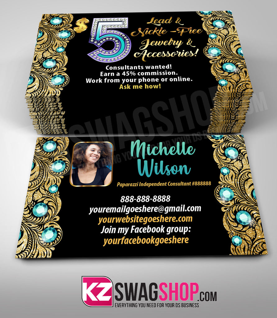 $5 Bling Jewelry Business Cards Style 24