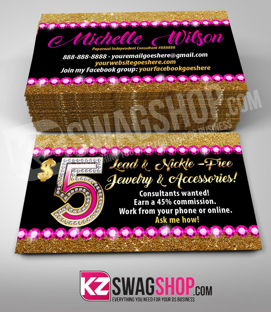 $5 Bling Jewelry Business Cards Style 27
