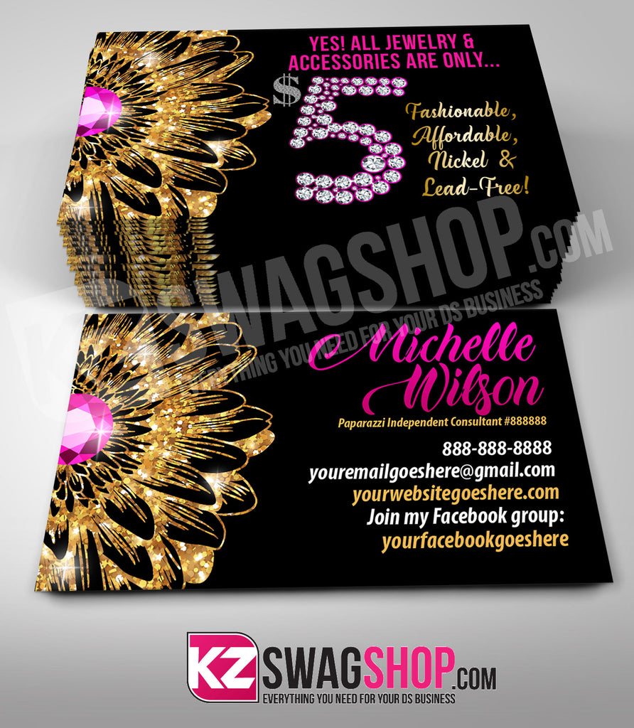 $5 Bling Jewelry Business Cards Style 29