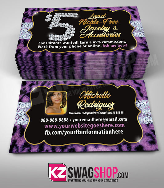 $5 Bling Jewelry Business Cards Style 32
