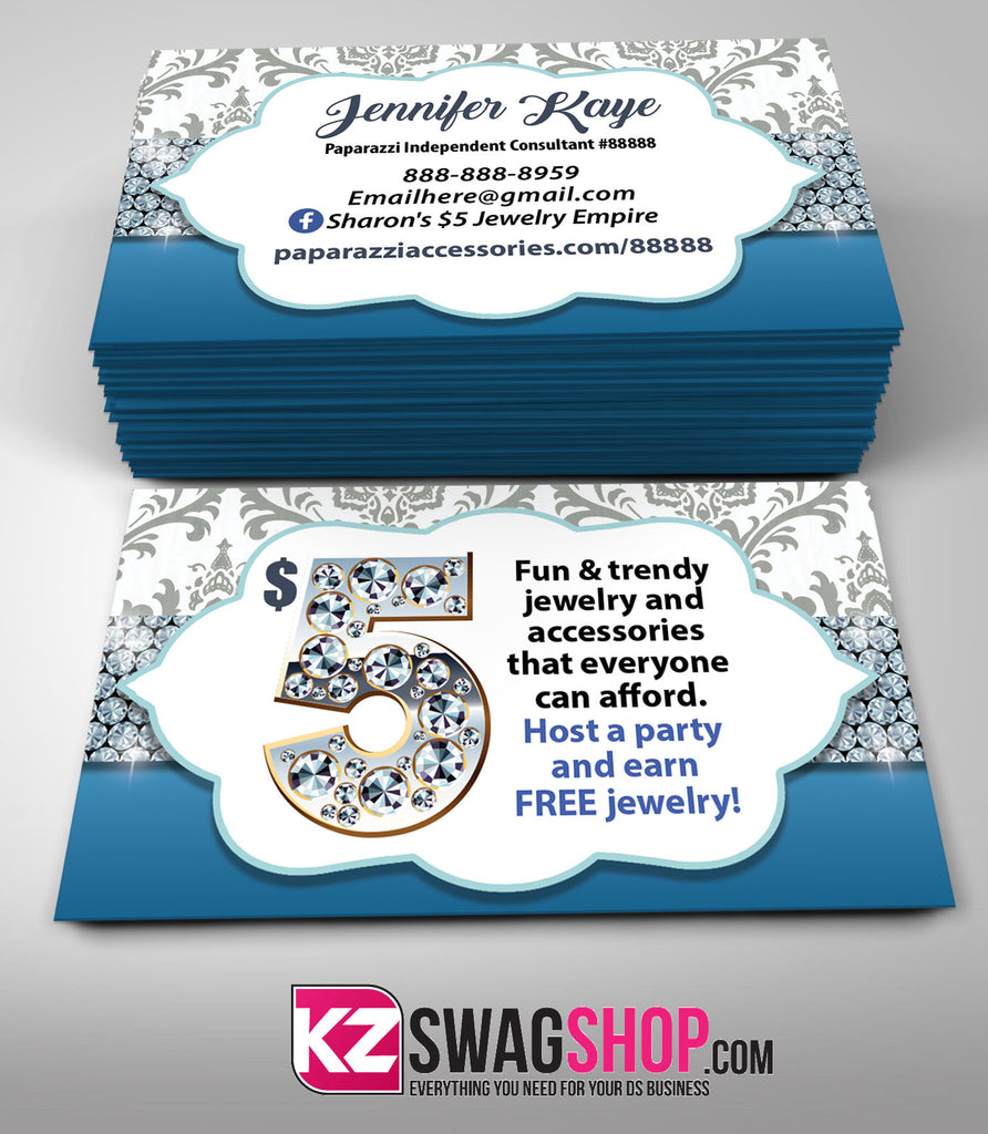 $5 Bling Jewelry Business Cards Style 37