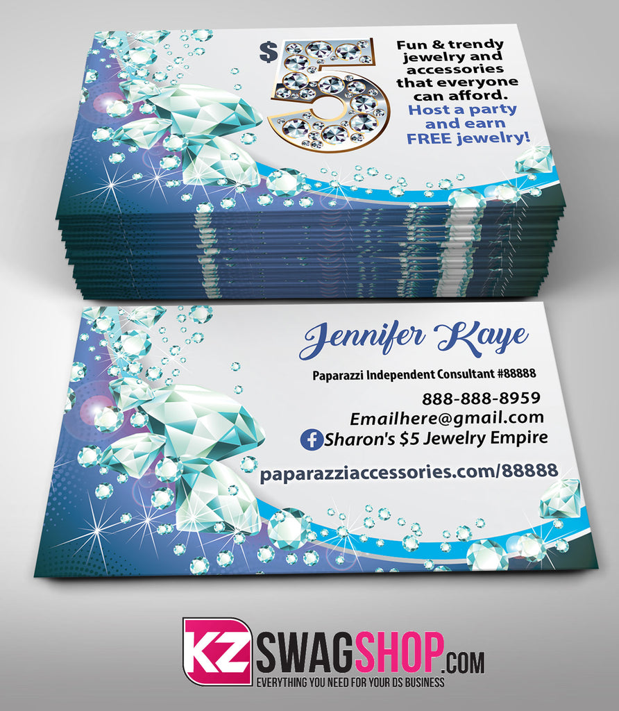 $5 Bling Jewelry Business Cards Style 38