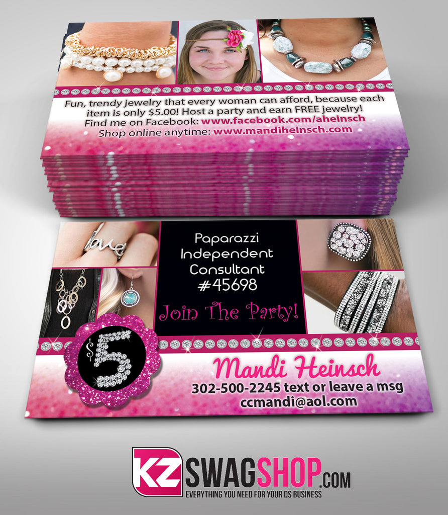 $5 Bling Jewelry Business Cards Style 4