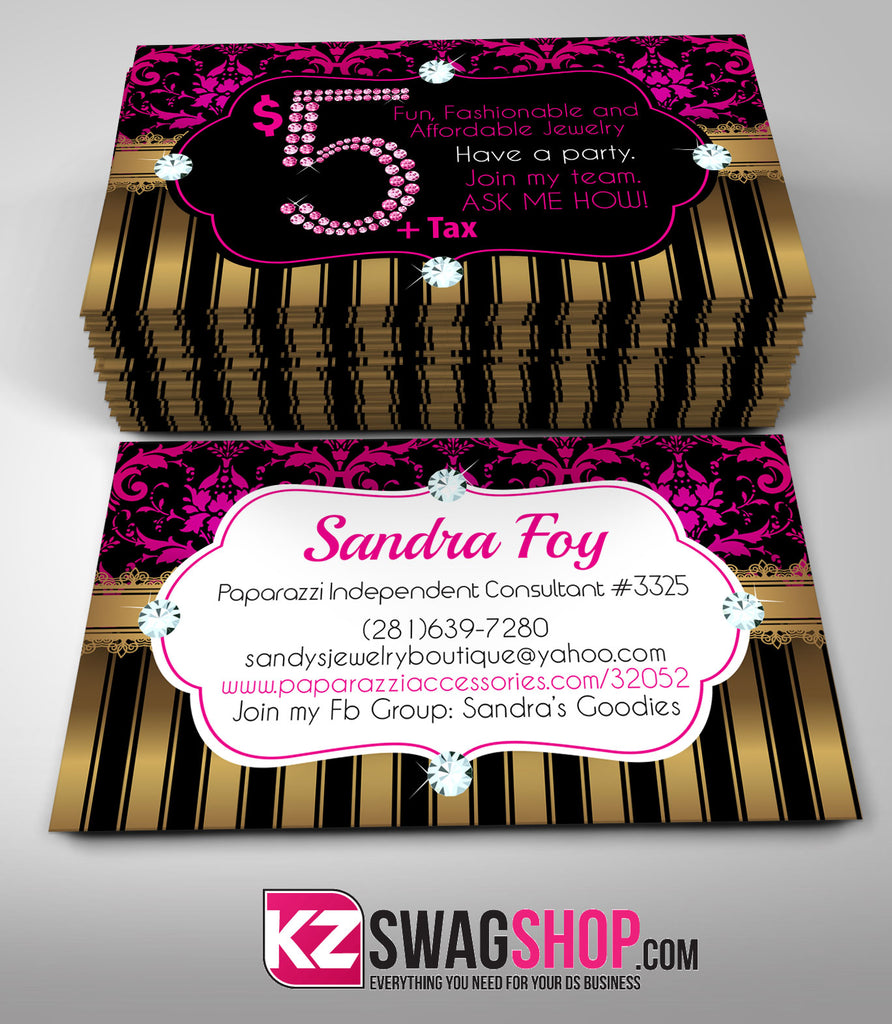 $5 Bling Jewelry Business Cards Style 7