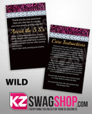 $5 Bling Jewelry Care Card Instructions - ALL DESIGNS - PERSONALIZED
