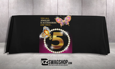$5 Bling  24x72 Table Runner- BEAUTIFLY