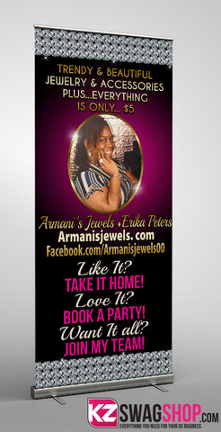 $5 Bling Retractable Banner style 17