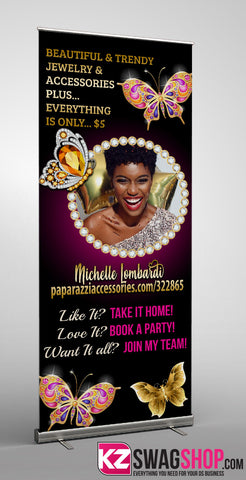 $5 Bling Retractable Banner style 20 - BEAUTIFLY