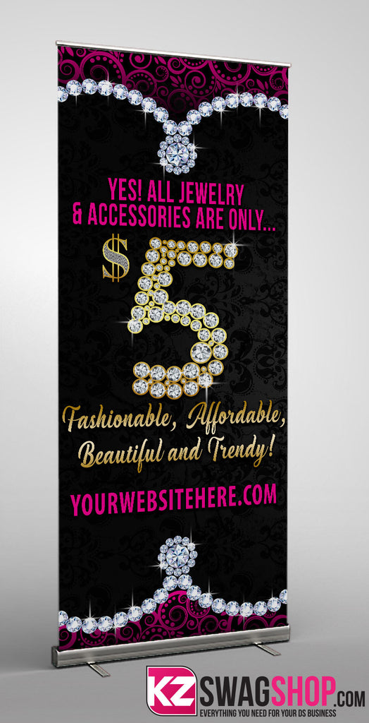 $5 Bling Retractable Banner style 8