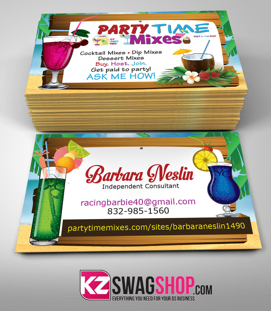 Party Time Mixes Business Card Style 1