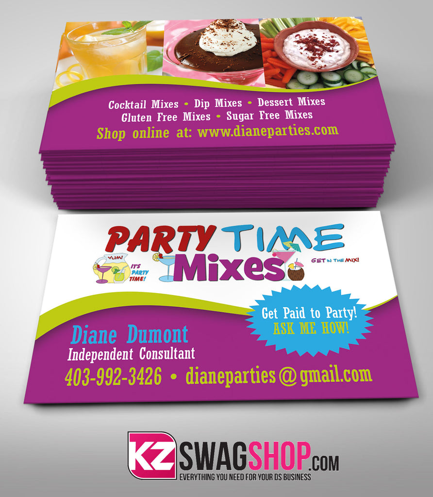 Party Time Mixes Business Card Style 3