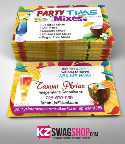 Party Time Mixes Business Card Style 4