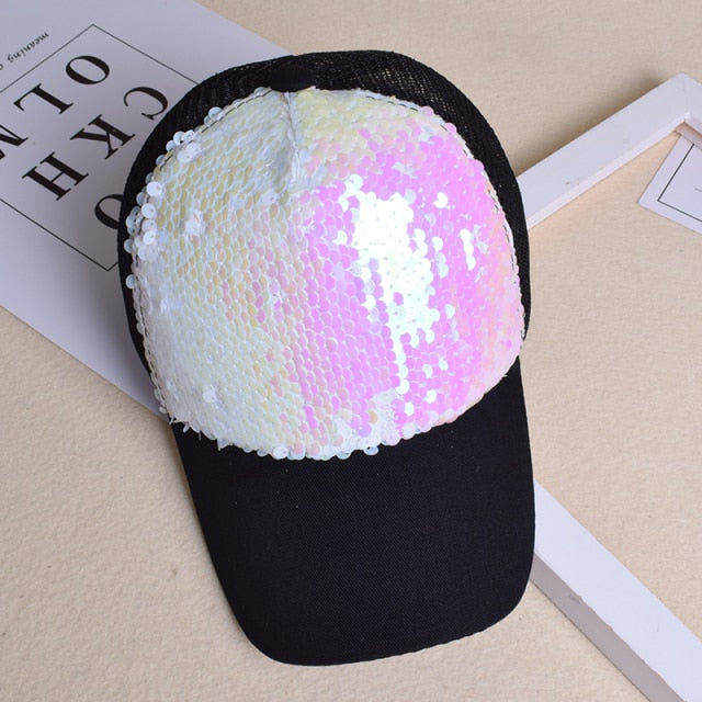 Bling Sequins ponytail hats - 7 colors