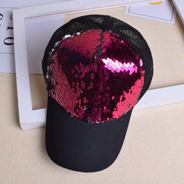 Bling Sequins ponytail hats - 7 colors