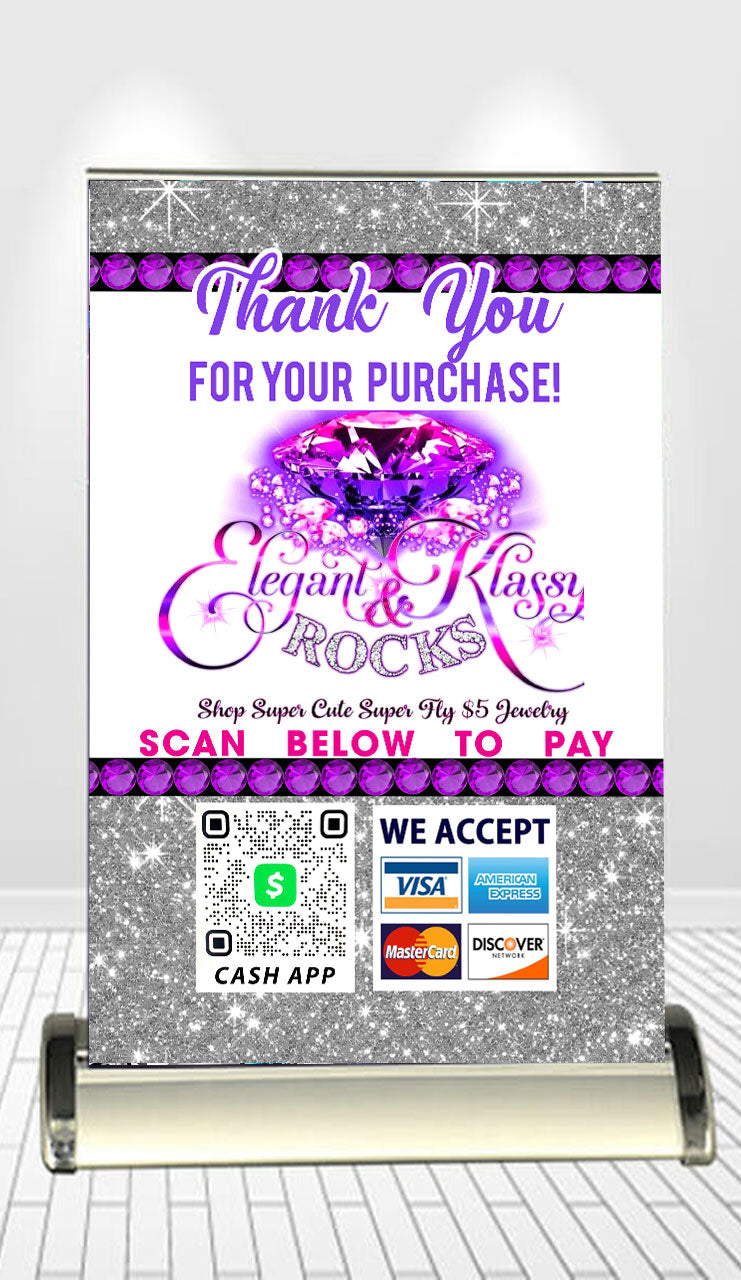 Bling Qr Code Payment Sign