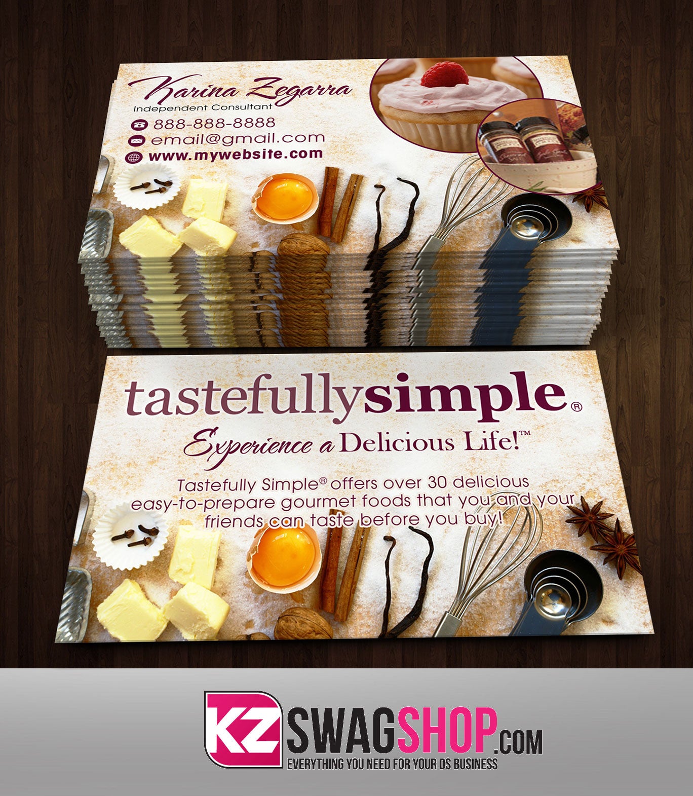 Tastefully Simple Business Cards Style 4
