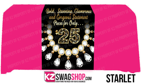 $5 Bling  24x72 Table Runner- SPECIALTY $25 JEWELRY